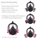 Honeywell RU65001S RU6500 Silicone Full Facepiece with 5-Point Head Strap, Small