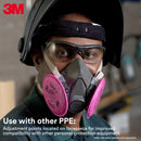 3M Half Facepiece Reusable Respirator 6200, Medium