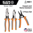 Klein Tools 9416R 1000V Insulated Plier and Wire Stripper Tool Kit with Side-Cutter, Diagonal-Cutter and Wire Stripper, 3-Piece