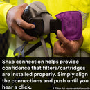 3M Respirator Cartridge, Secure Click D8006 Cartridge for Multi-Gas Vapors, Ammonia, Methylamine or Formaldehyde, NIOSH Approved, Dual-Flow for Greater Breathability and Comfort, One Pair
