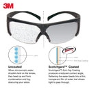 3M™ SecureFit™ Protective Eyewear 600 Series, SF625SGAF, Clear Scotchgard™ Anti-Fog Lens +2.5 Diopter, Pack of 20