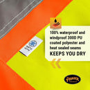 Pioneer V1120661U Hi-Vis Waterproof Quilted Bib Pant - Yellow/Green (Medium)