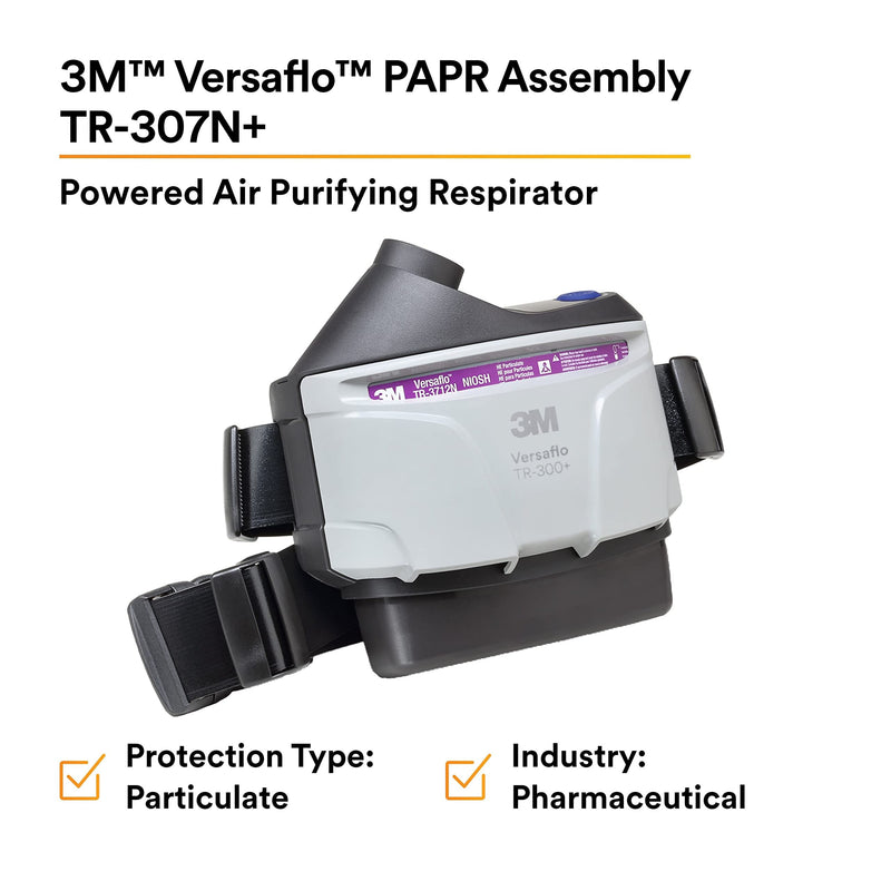 3M™ Versaflo™ PAPR Assembly TR-307N+, with Easy Clean Belt and High Capacity Battery 1 EA/Case
