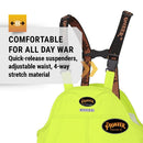 Pioneer Waterproof FR Chemical Resistant Strech Overall Bib Work Pants, Lightweight, Yellow-Green, L, V3520260-L