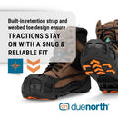 Due North GripPro Spikeless Ice Cleats - Perfect for Transitioning Between Indoor/Outdoor Surfaces - 22 Hi-Vis Chevrons for Maximum Grip