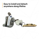 3M DBI-SALA 6160030 Lad-Saf Sleeve with Carabiner, Cam and Inertial Locking Fits 3/8"" and 5/16"" Diameter, Silver