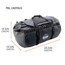Ergodyne GB5030L Arsenal Water Resistant Duffel Bag, Black
