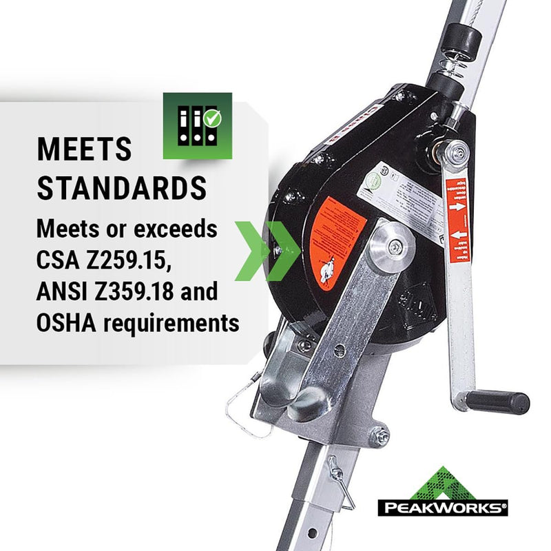 Peakworks Fall Protection Rescue Kit for Confined Spaces - OSHA Approved - Includes Tripod, SRL, Bag