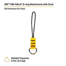 DBI/SALA Python, 1500009,D-Ring Cord W/Loop, Cinches to Tools Weighing Under 5-Pounds, 10-Pack