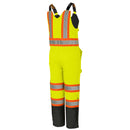 Pioneer V1120661U Hi-Vis Waterproof Quilted Bib Pant - Yellow/Green (XL)