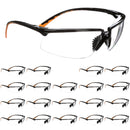 3M Safety Glasses, Privo, 20 Pack, ANSI Z87, Anti-Fog Clear Lens, Black Frame, European Style