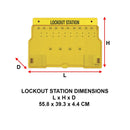 Master Lock Lockout Tagout Station, Group Lockout Station with Cover, 10 Lock Capacity, 1483B
