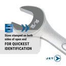 Jet Torque Wrench Set and Organizer – 16 Piece Raised Panel Combination, 1/4 inch - 1-1/4 Inch Sizes, Industrial Strength Chrome Vanadium, Included Pouch, Meets ANSI Specifications, 700121