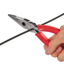 Milwaukee 48-22-6101 8-Inch Long Nose Pliers with Reaming Head and Onboard Fish Tape Pulling