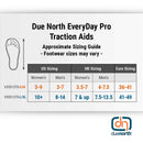 Due North Everyday Pro Ice Cleats for Walking on Ice and Snow - 12 Replaceable Ice Diamond Spikes (1Pair)