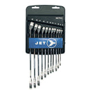 JET 11-Piece Long Metric Fully Polished Combination Wrench Set, 700182