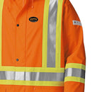 FR Oil & Chemical Resistant Long Rain Coat - Hi-Vis Lightweight