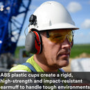 3M PELTOR Ear Muffs, Noise Protection, Hard Hat Attachment, NRR 25 dB, Construction, Manufacturing, Maintenance, Automotive, Woodworking, Heavy Engineering, Mining, X3P3E