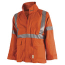 Pioneer V2246450-M Neoprene Flame Resistant Safety Jacket - Reflective Stripes, Orange, M