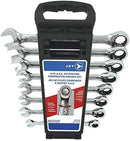 JET 8-Piece Long S.A.E. Ratcheting Combination Wrench Set, 700308