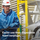 3M E-A-R UltraFit 40048 E-A-R UltraFit Metal Detectable Corded Earplugs 340-4017 in Econopack Dispenser Box 12" Height 9.25" Length 6.25" Width Elastomeric Polymer One Size Blue