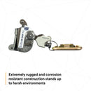 3M DBI-SALA 6160030 Lad-Saf Sleeve with Carabiner, Cam and Inertial Locking Fits 3/8"" and 5/16"" Diameter, Silver