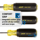 JET Screwdriver Set - Cushion Grip Handles- 14 Pieces