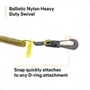 3M - EXT-C2LCOIL-10PK DBI-SALA Fall Protection for Tools,1500060,Clip2Loop Coil Tether for Small Objects, Swivel Snap for Any D-Ring Attachment, Side Release Loop,10-Pack