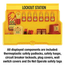 Master Lock S1850E410 Electrical Lockout Station, Includes 6 Zenex Padlocks, Yellow