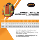 Pioneer Heavy-Duty Reflective Quilted Safety Parka Jacket