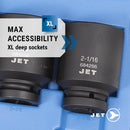 Jet 1-inch Drive, 16-Piece Deep SAE Professional Impact Socket Set, 6 Point, 610508