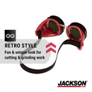 Jackson Safety WS Series Retro Safety Goggles - Welding & Cutting Eye Protection for Men & Women - Indirect Vented, Fits Over Most Glasses, ANSI Z87.1 (Available in multiple styles & lenses)