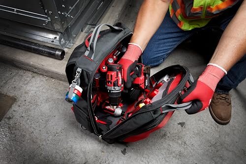 MILWAUKEE'S Tool Backpack,Red/Black,48 Total Pockets (48228301)