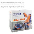 Howard Leight Laser Trak Polycord and Single-Use Detectable Foam Earplugs. Box/100 Pairs