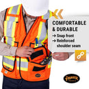 Pioneer FR-Tech V2540750 Hi-Vis Surveyor's Safety Vest, 88/12 7 oz FR/ARC–Rated, Orange. Each