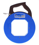 Ideal Electrical 31-056 Blue Steel Fish Tape 120 ft. Blued Steel Fish Tape w/Formed Hook and Tuff-Grip Pro Case, Non-Oily Finish, Laser Etched Increments