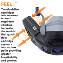3M Respirator, Secure Click Half Face Reusable Respirator with Speaking Diaphragm and Push Button Seal Check, HF-801SD, Sweeping, Sanding, Grinding, Sawing, Dust, Small