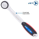 JET 1/2 Inch Drive Socket Wrench Set - SAE & Metric 6 Point Deep & Standard Length Sockets with Torque Drive - 55 Pieces