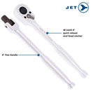 JET 30-Piece 3/8-inch Drive Metric, 6 Point, Ratchet Wrench Chrome Socket Set, 600234