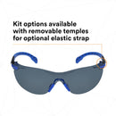 3M Solus 27557 3M Solus, 1000-Series, S1102SGAF-Kt, Foam, Strap, Black/Blue, Grey Scotchgard Anti-Fog Lens, One Size