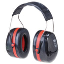 PK/3: 3M H10A Peltor Optime 105 High Performance Ear Muffs, Black/Red, One Pair