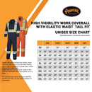 Pioneer Men CSA Work Coverall - Easy Boot Access, High Visibility, Navy Blue