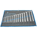 JET 16-Piece Long Metric Fully Polished Combination Wrench Set, 700185