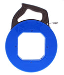 Ideal Electrical 31-056 Blue Steel Fish Tape 120 ft. Blued Steel Fish Tape w/Formed Hook and Tuff-Grip Pro Case, Non-Oily Finish, Laser Etched Increments