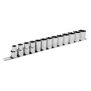 JET 13-Piece 1/2-inch Drive Metric, Regular, 6 Point, Chrome Socket Set, 601312