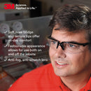 3M Safety Glasses, Privo, 20 Pack, ANSI Z87, Anti-Fog Clear Lens, Black Frame, European Style