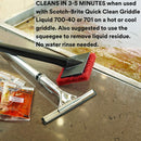 Scotch-Brite 746 Quick Clean Heavy Duty Griddle Pad, 5-1/4" Length x 4" Width x 0.8" Thick (Case of 15)