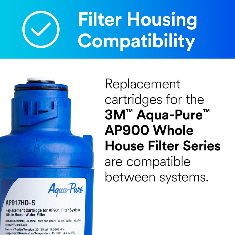 3M Aqua-Pure AP917HD-S Whole House Replacement Water Filter  Sanitary Quick Change