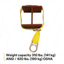 3M DBI-SALA 1003006C Tie Off Adaptor, 6', Pass-Thru Type, with 3" Wear Pad, Yellow