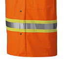 FR Oil & Chemical Resistant Long Rain Coat - Hi-Vis Lightweight